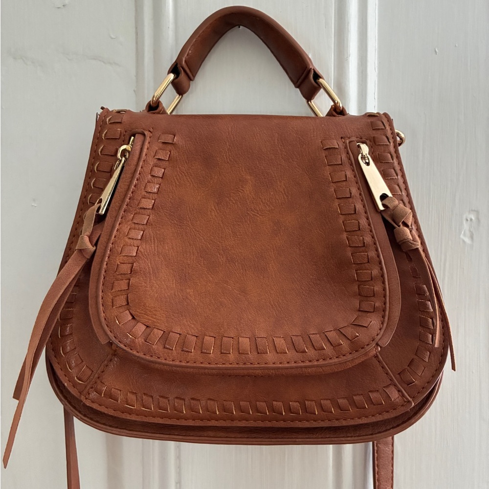 Urban Expression Vegan Leather Saddle Bag